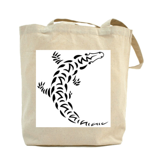 Сумка шоппер с принтом Крокодил