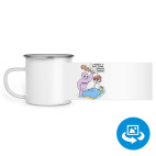 Кружка металлическая белая (круговая запечатка)