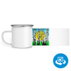 Кружка металлическая белая (круговая запечатка)