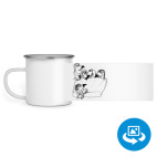 Кружка металлическая белая (круговая запечатка)