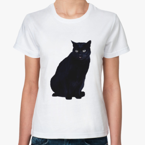 Классическая футболка кот