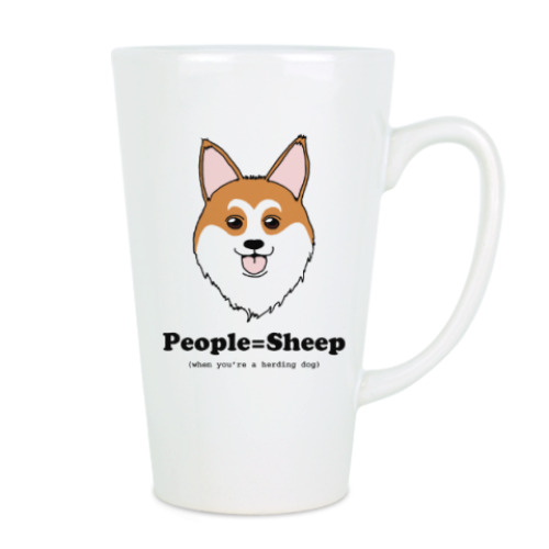 Чашка Латте с принтом People=Sheep