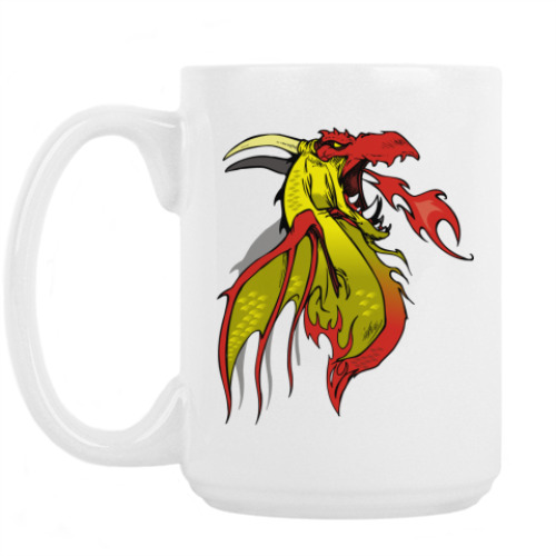 Кружка с принтом Дракон