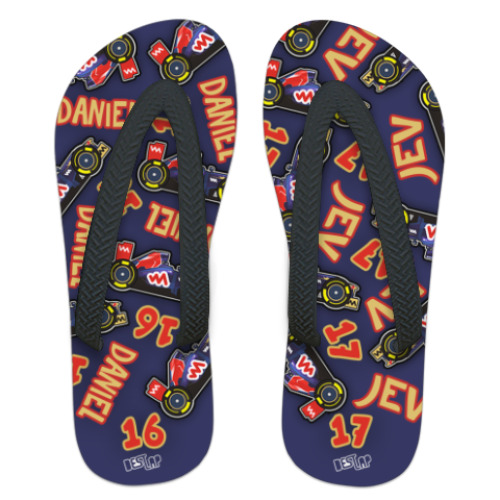 Шлепанцы (сланцы) с принтом STR-07