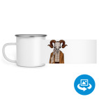 Кружка металлическая белая (круговая запечатка)