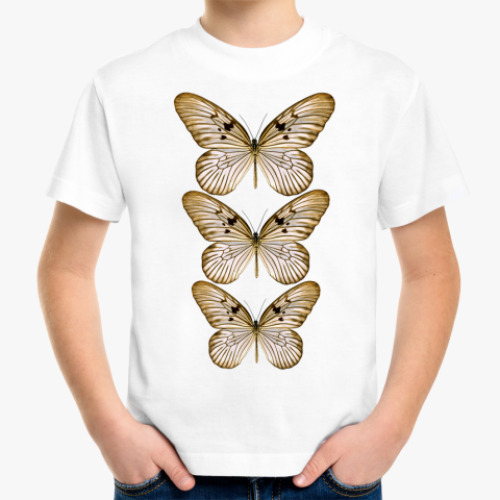 Детская футболка с принтом Бабочки