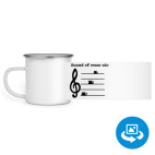 Кружка металлическая белая (круговая запечатка)