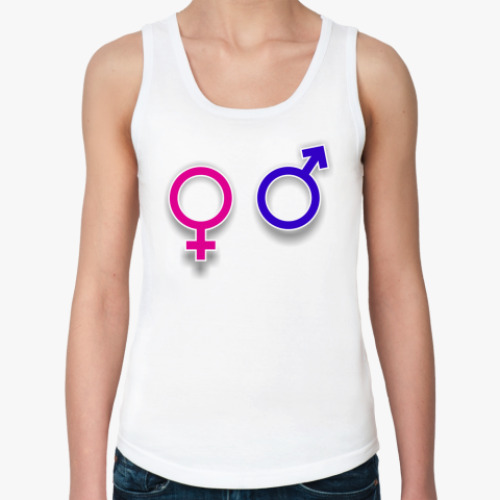 Женская майка с принтом марс и венера