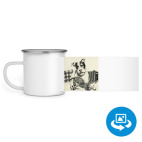 Кружка металлическая белая (круговая запечатка)