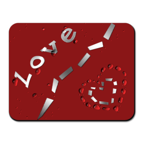 Коврик для мыши с принтом Love