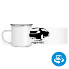 Кружка металлическая белая (круговая запечатка)