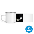 Кружка металлическая белая (круговая запечатка)