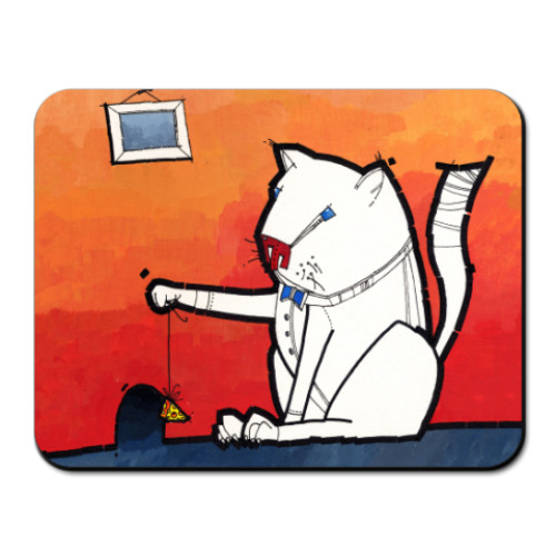 Коврик для мыши с принтом кот