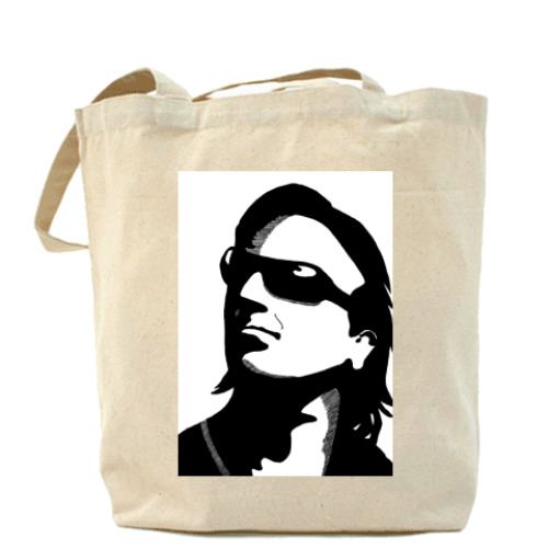 Сумка шоппер с принтом Bono (U2)