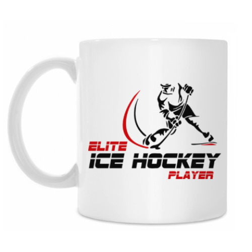 Кружка с принтом Elite Ice hockey player