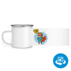 Кружка металлическая белая (круговая запечатка)