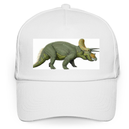 Кепка бейсболка с принтом Целеустремленный трицератопс