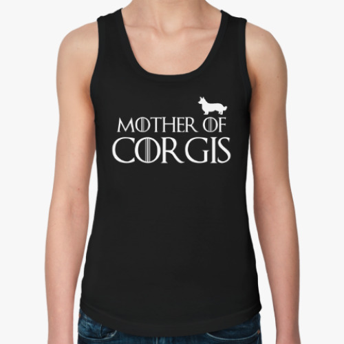 Женская майка Mother of corgis