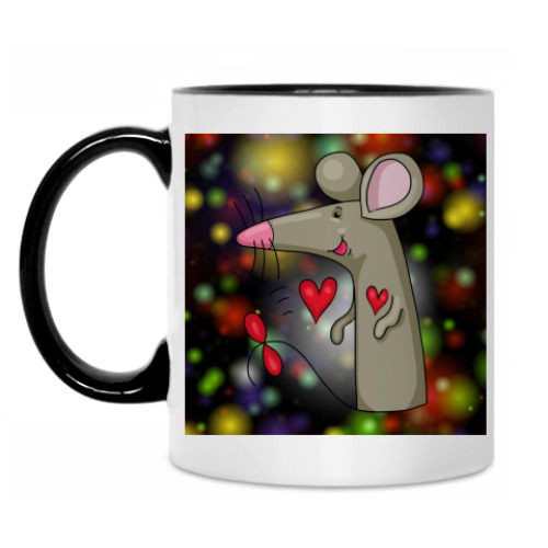 Кружка с принтом Мышь