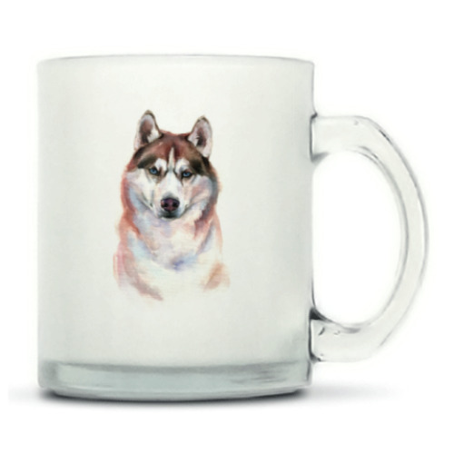 Кружка матовая с принтом Хаски