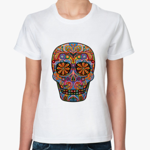 Классическая футболка с принтом Череп