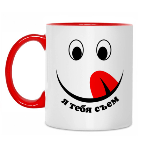 Кружка с принтом Я тебя съем