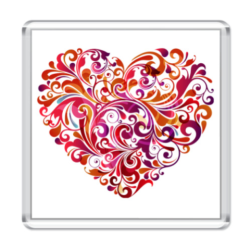 Магнит с принтом  Сердце