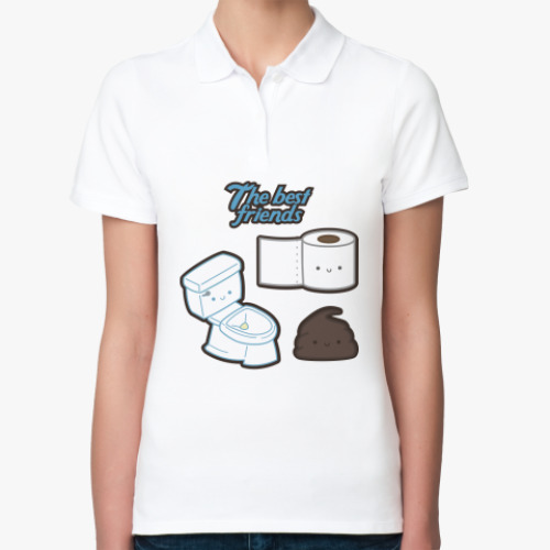 Женская рубашка поло (печать) The best friends