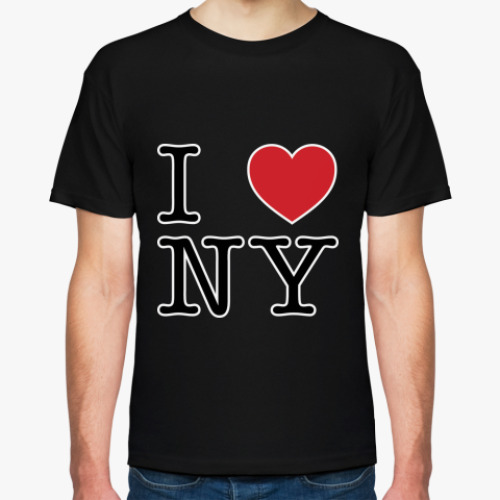 Футболка с принтом I love NY