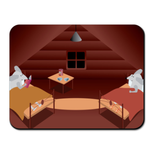 Коврик для мыши с принтом  чердак