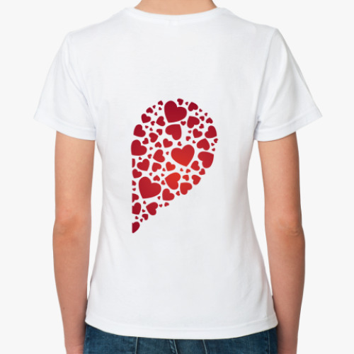 Классическая футболка с принтом СЕРДЦЕ