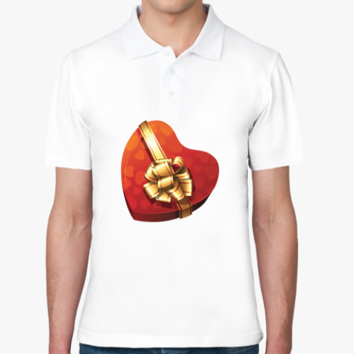 Рубашка поло с принтом Сердце