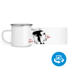 Кружка металлическая белая (круговая запечатка)