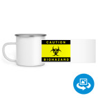 Кружка металлическая белая (круговая запечатка)