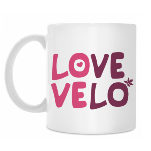 Кружка с принтом Love velo