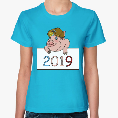 Женская футболка Год свиньи 2019