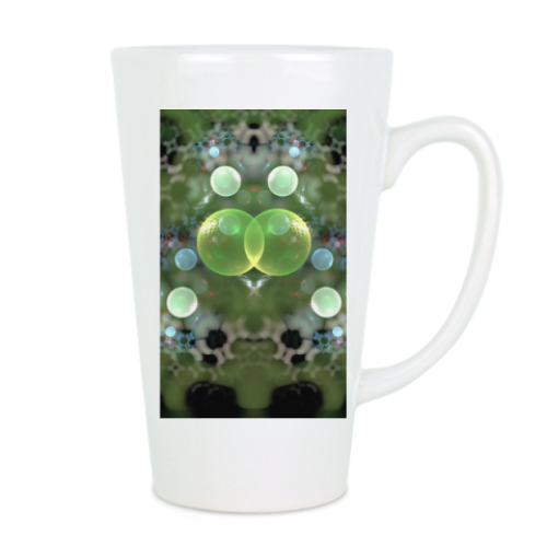 Чашка Латте с принтом Пузыри