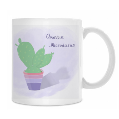 Кружка с принтом Кактус