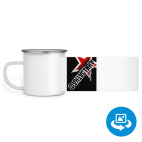 Кружка металлическая белая (круговая запечатка)