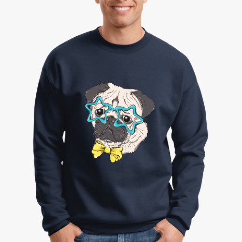 Свитшот с принтом Мопс