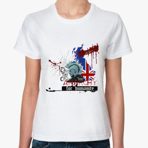 Классическая футболка с принтом Анархия