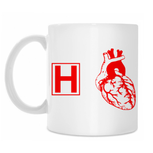 Кружка с принтом House m.d. heart
