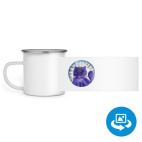 Кружка металлическая белая (круговая запечатка)