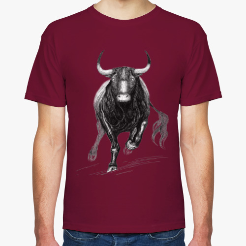 Футболка с принтом Бык. Телец. Taurus.