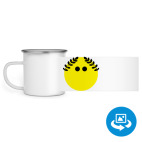 Кружка металлическая белая (круговая запечатка)