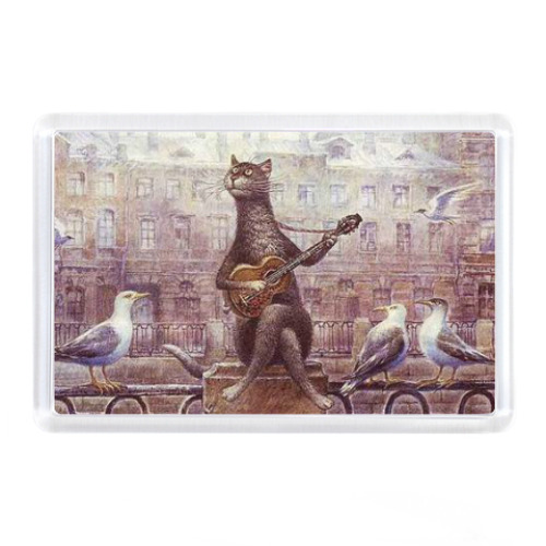 Магнит кот романтик