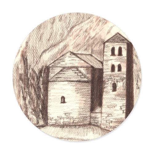 Виниловые наклейки с принтом Деревня в Грузии