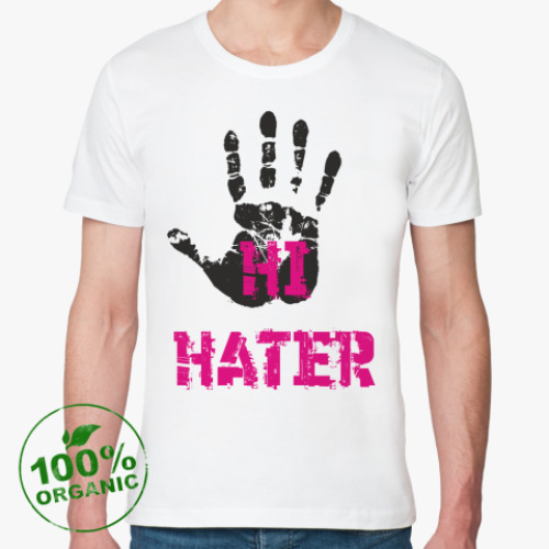 Футболка из органик-хлопка HI HATER / BYE HATER