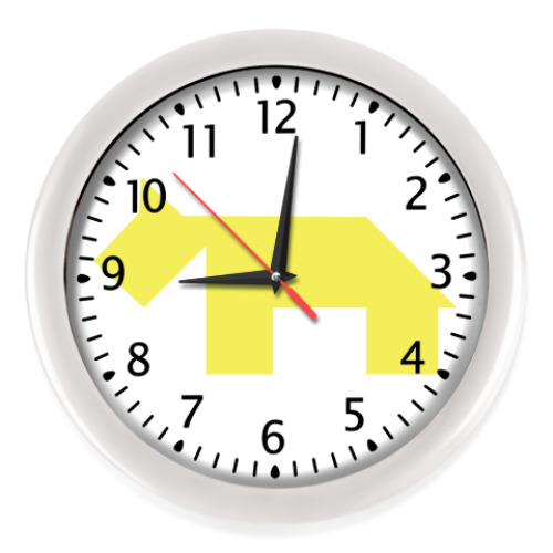 Настенные часы с принтом Cобака танграм