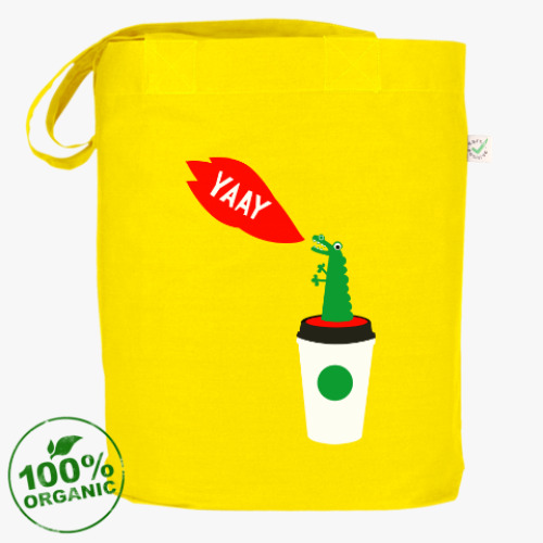 Сумка шоппер с принтом Динозаврик YAAY